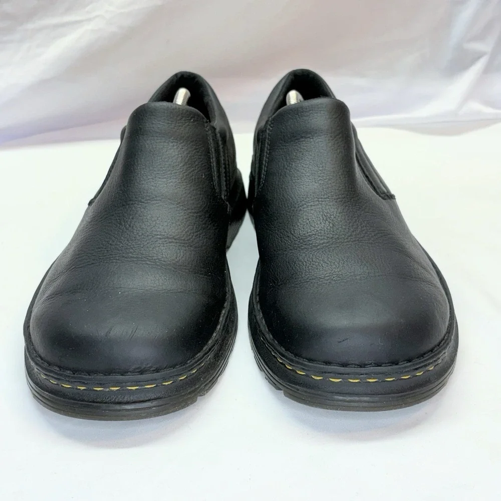 Dr Martens Boyle Slip On Black Leather Shoes Men's US 12 EU 46 Air Cushion Sole
